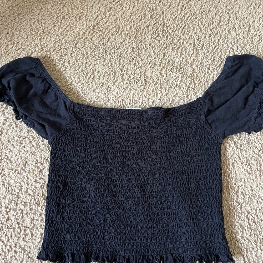 BLACK PACSUN OFF THE SHOULDER TOP